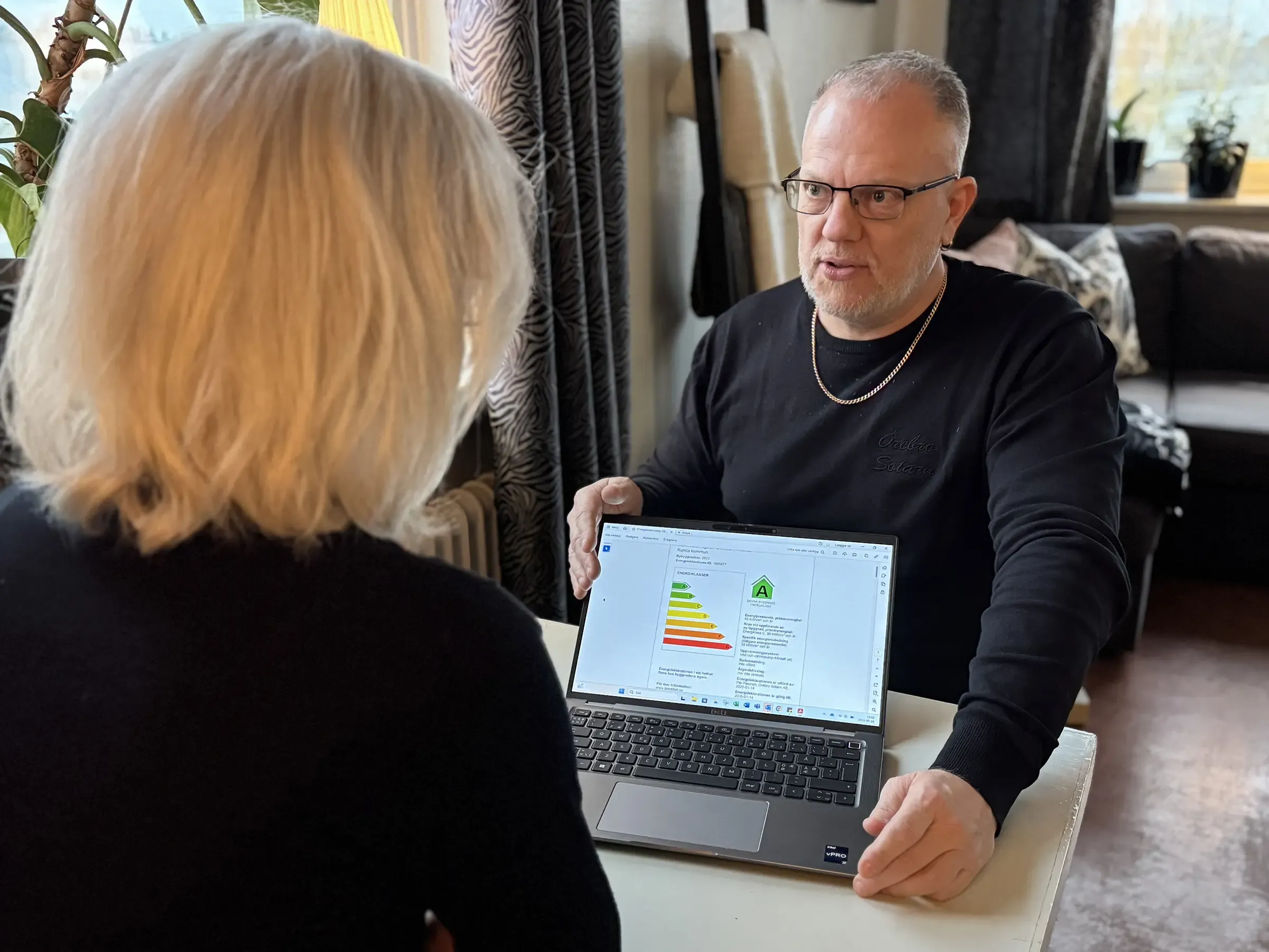 Presentation till kund med energibesiktningen